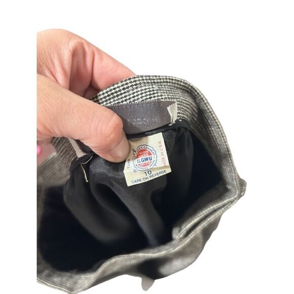 Vintage Evan Picone Wool Velvet Velour Boxy Blazer Skirt Set Size 10 Structured - Picture 9 of 16